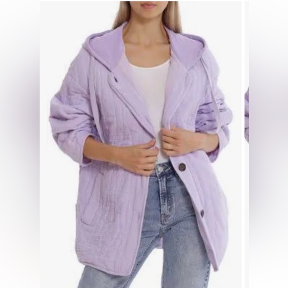 Avec Les Filles Jackets & Blazers - NWT Avec Les Filles Oversize Purple Jacket Size Small